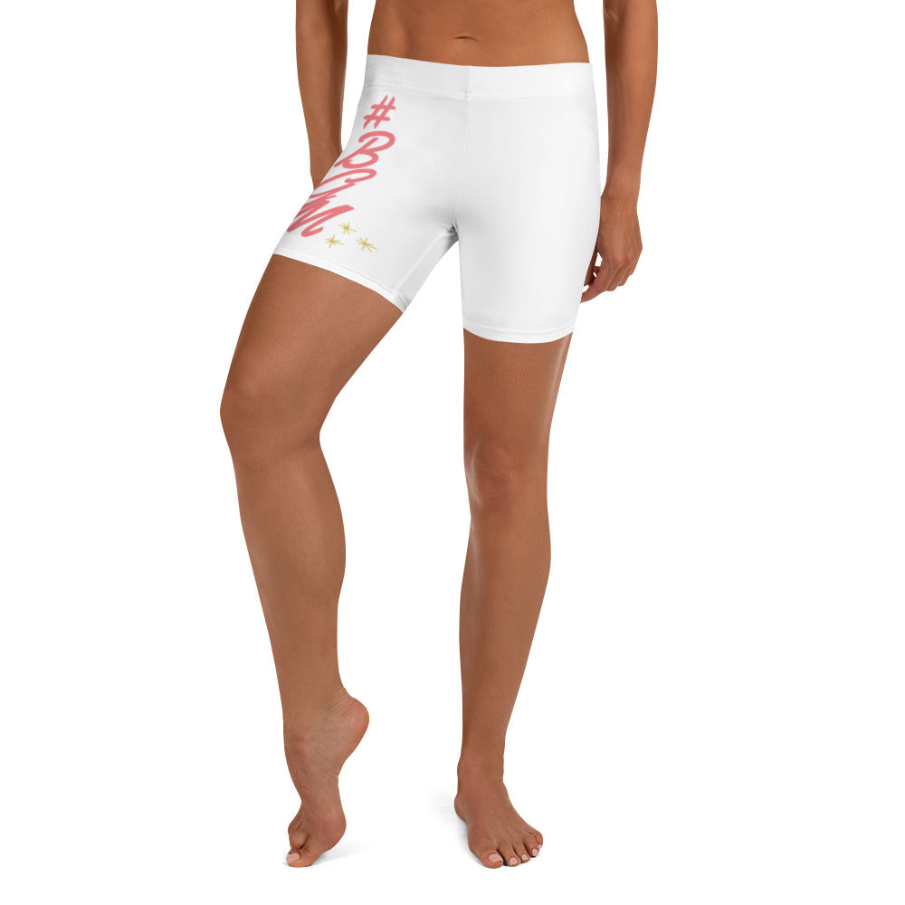 #BGM Yoga Shorts (White)